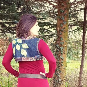 Woodland Waistcoat Fairy Wings Eco Jacket Vest Autumn Leaves Forest Pixie Clothing Recycled Asymmetric Elf Fairy Psy Festival Witch Leaf Eco