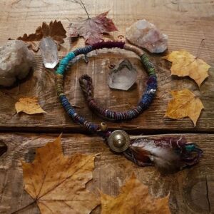 ONE Dreadlock Wrap Hair Wrap Dread Dreads Earthy Forest Atebas Single Ended Loop Elf Pixie Psy Festival Feathers Extension Recycled Eco Silk