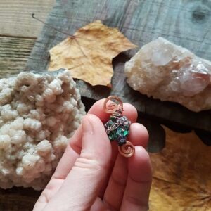Large Dreadlock Bead Dreads Jewellery Dread Jewelry Copper Spiral Wire Wrap Cuff Dark Psy Dreadlocks Festival Boho Hair Pixie Elf Fae Witch