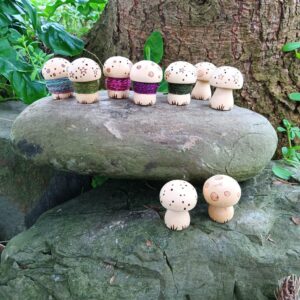 Handspun Threads On Toadstool Bobbins Reels For Your Fiber Art - Hand dyed Tapestry Handweaving Embroidery Wool Silks Yarn Fairy Art Yarn