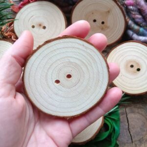 Large Forest Button Handmade Rustic Branch Buttons For Bag Fastening Wild Woodland Natural Wooden Forest Witch Elf Wood Wool Witch