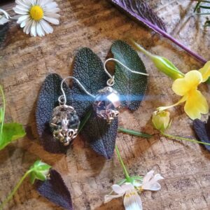 Glass Bead Earrings Handcrafted By Elfie Dangle Ear Rings Vintage Style Crystal Jewellery Jewelry Handmade Beaded Fairy Elf Pixie Boho Psy