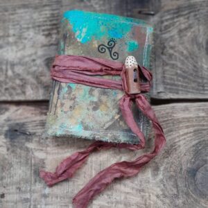 Mixed Media Art Journal -  Mini Sketch Book Pocket Size Artist Paper Journaling Hand Bound Books Canvas Abstract Artist Junk Journal Collage