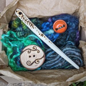 Weaving Gift Set Box Handweaving Needle Art Yarn Hand Dyed Yarns Selection Handspun Tapestry Bulky Wool Fibre Art Fiber Crochet Knitting