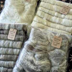 Natural Rolags or Batt Undyed Spinning Fiber Carded Batts Handspinning Supplies Fibre Wool Plant Fibers Silk Noil Handspun Yarns Spinning