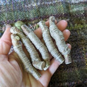 Handspun Linen Thread - One Reel 4m On Natural Forest Bobbin Quilting Threads Sewing Reenactment Medieval History LARP Larping Embroidery