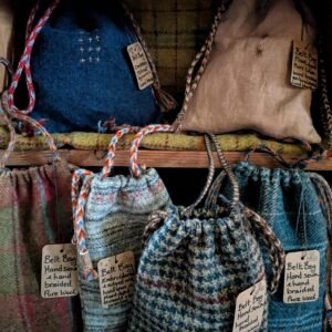 Reenactment Belt Pouch Bag Pocket LARP Medieval Iron Age Viking Saxon Living History Pure Wool And Linen Celtic Purse Larping Ren Fayre