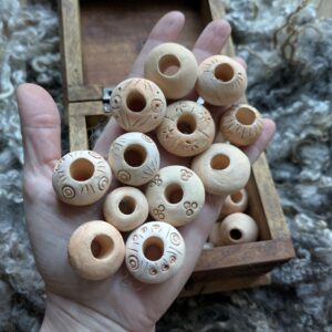 One Fired Clay Spindle Whorl Historical Reenactment Iron Age Viking Saxon Early Medieval Ancient Living History Reenactors Larp Drop Spindle